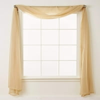 Елегантна удобност луксузни чиста завеси, панели за завеси за третман на прозорци со џеб за шипки за кујна, спална соба и дневна