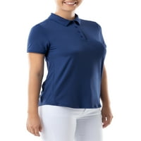 Атлетски работи женска активна маица со кратки ракави поло