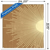 Апстракт Сонцето Ѕид Постер, 22.375 34 Врамени