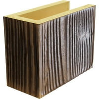 Ekena Millwork 8 H 10 D 48 W Sandblasted Fau Wood Camplace Mantel Kit W alamo Corbels, Premium AdEd