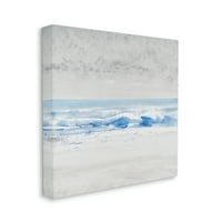 СТУПЕЛ ИНДУСТРИИ Апстрактни океански брегови бранови Наутички дизајн на плажа за сликарство, завиткана од платно, печатена wallидна