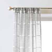 Подобри домови и градини ткаени ленти со врвен панел за завеси, сет од 2