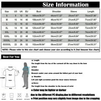 Ројалов Женски Печатење Краток Ракав V-Вратот Блузи Работен Џеб блуза тренингот поставува за жени