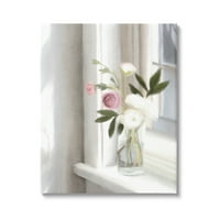 Службена индустрија Сончев цвет букет цветања бели ливчиња Виндоус сликарство галерија завиткано платно печатење wallидна уметност, дизајн од Леа Страатсма