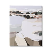СТУПЕЛ ИНДУСТРИИ Апстрактна езерото Клифс Пејзаж сликарство графичка уметничка галерија завиткана платно печатена wallидна уметност, дизајн од Никита Јаривала