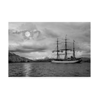 Трговска марка ликовна уметност „Духови брод и месечина Јуно Алјаска“ платно уметност од Монте Наглер