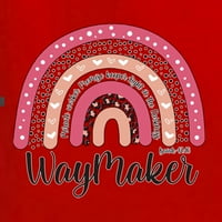 Waymaker Виножито Инспиративни Кристијан Унисе Екипажот Графички Дуксер, Црвена, Средна