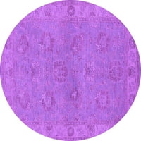 Ахгли Компанија Затворен Круг Ориентална Виолетова Традиционална Област Килими, 8 ' Круг