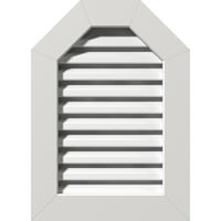 Ekena Millwork 36 W 16 H октагонален врвен гејбл функционален, PVC Gable отвор со 1 4 рамка за рамна трим