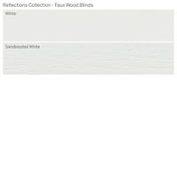 Колекција за прилагодени рефлексии, 2 Бесплатни ролетни од дрво, бели, 3 4 Ширина 72 Должина