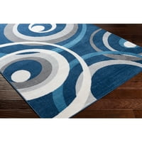 Уметнички ткајачи Аливиарски морнарички геометриски 6'7 9 'килим за област на правоаголник