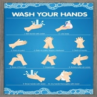 Измијте Ги Рацете Ѕид Постер, 22.375 34