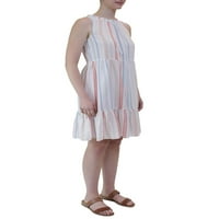 Womenенски макси фустан без ракави без ракави без детали за детали