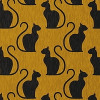 Едноставно Дејзи плашливи мачки есенски злато Ноќта на вештерките, килим, кинил, 5 'круг