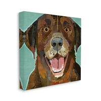 Tuphely Industries Colled Ephemera Dog Portreate сликарство кафеава графичка уметничка галерија „Лабрадор“ завиткана од платно