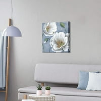 Цвеќиња Апстрактни бели ливчиња уметнички дела сликарство wallидна уметност на платно печати за канцеларија или спална соба