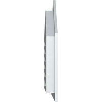 Ekena Millwork 14 W 24 H врв на врвот на теренот за проветрување: Функционален, PVC Gable Vent W 1 4 рамка за рамна трим