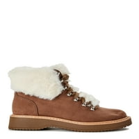 Madden Nycенски Fau Fur Fur Cuff Clace Up Booties