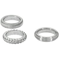 Калвин Клајн фармерки накит бранови сребрен прстен KJ17AR010207