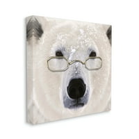 Служлива снежна поларна мечка очила животни и инсекти галерија за сликање завиткано платно печатење wallидна уметност