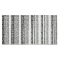 Марта Стјуарт Стела штиклинг лента отпорна на кујнски душек, црно сиво бело, 20 x36