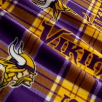 Минесота Викингс 58 ткаенина за спортско лого на полиестерско руно покрај дворот, виолетова