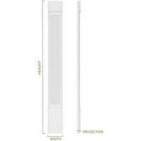 10 W 90 H 2 P Подигнат панел PVC Pilaster W Декоративен капитал и база