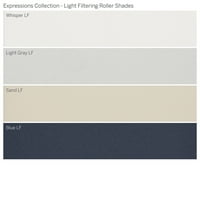 Колекција на сопствени изрази, ролери за филтрирање на безжична светлина, светло сива, должина од 3 4 ширина 72