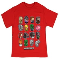 Маица со маици и ликови со кошула од Minecraft, мини маица за животни и ликови