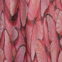 ДизајнАрт „Црвени розови пеперутки на средниот век на модерниот панел за завеси