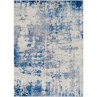 Уметнички ткајачи монако апстрактна област килим, небо сина сива боја, 8'10 12'3