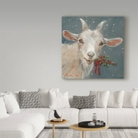 Трговска марка ликовна уметност „Коза со холи“ платно уметност од Мери Милер Вези
