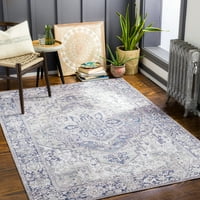 Уметнички ткајачи ирис апстрактен простор килим, светло сива, 5 '7'6