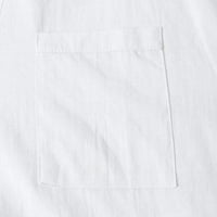поло маици за мажи секојдневна памучна лен плус големина лабава кошула хенли кошула јога кошула со долги ракави