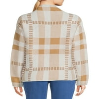 Со дизајн Кајли инка џемпер од кариран кариран пуловер