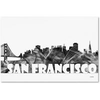 Трговска марка ликовна уметност „Сан Франциско Калифорнија Скајлин БГ-2“ платно уметност од Марлен Вотсон