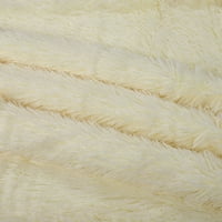Луксузно бушаво крзно ќебе со мек шерпа фрли ќебе беж близнак