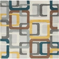 Уметнички ткајачи grsns сиви модерна 8 'квадратна површина килим