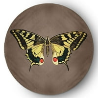 5 'круг Едноставно маргаритка ретка ластовичка пеперутка Новина од килим во областа Ченил, ѓумбир Снеп Браун