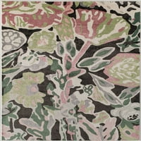 Килими Америка Хана VA15A летен цвет цветна преодна црна област килим, 2'x4 '