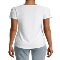 Без граници јуниори со кратки ракави со кратки ракави со маица со врат, 3-пакет