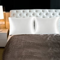 Единствени договори Сатен сет на патент за затворање перници бело 20 x36