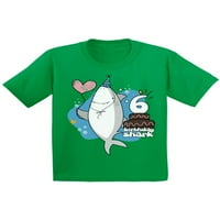 Незгодни Стилови Забава за 6-ти Роденден Јас Сум Сити маица Кошули Со Ајкули За Момчиња Љубители На Ајкули Подароци Забава Со